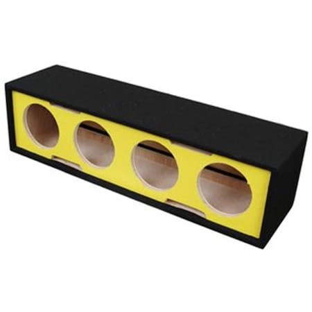 Betterbattery 12 in. 4 Horns Vinyl Side Speaker Enclosure, Yellow BE2666800